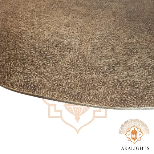 Hammered brass and oak Table