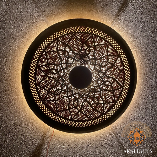 Moroccan Round Wall Sconce - Flush  Ceiling Light ML904