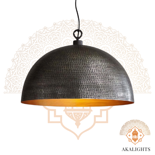 Moroccan Brass Dome Ceiling Light