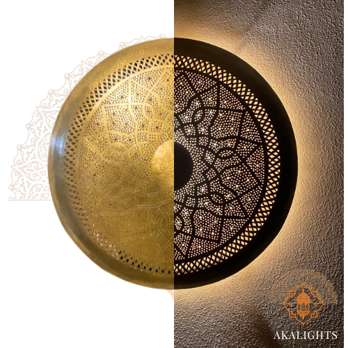 Moroccan Round Wall Sconce - Flush  Ceiling Light ML904