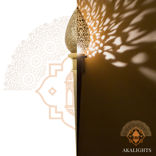 Moroccan wall torch lamp